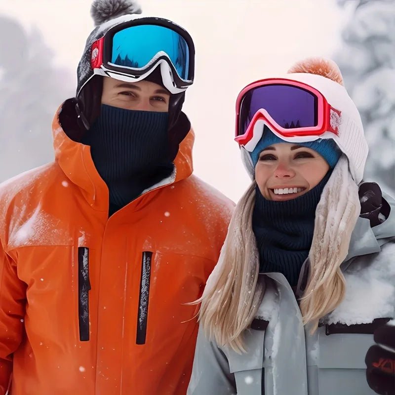 Knitted Neck Warmer Sports Scarf Fashion Soft Women Men Face Cover Winter Skating Running Hiking Scarves Thick Cold - proof Collar - Ammpoure