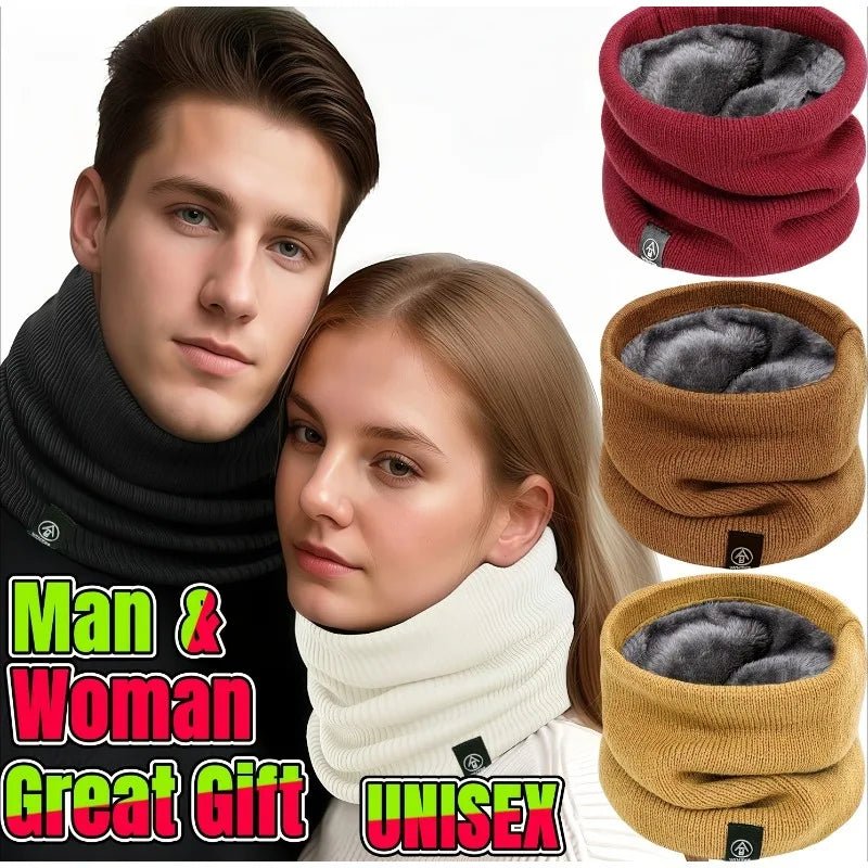 Knitted Neck Warmer Sports Scarf Fashion Soft Women Men Face Cover Winter Skating Running Hiking Scarves Thick Cold - proof Collar - Ammpoure
