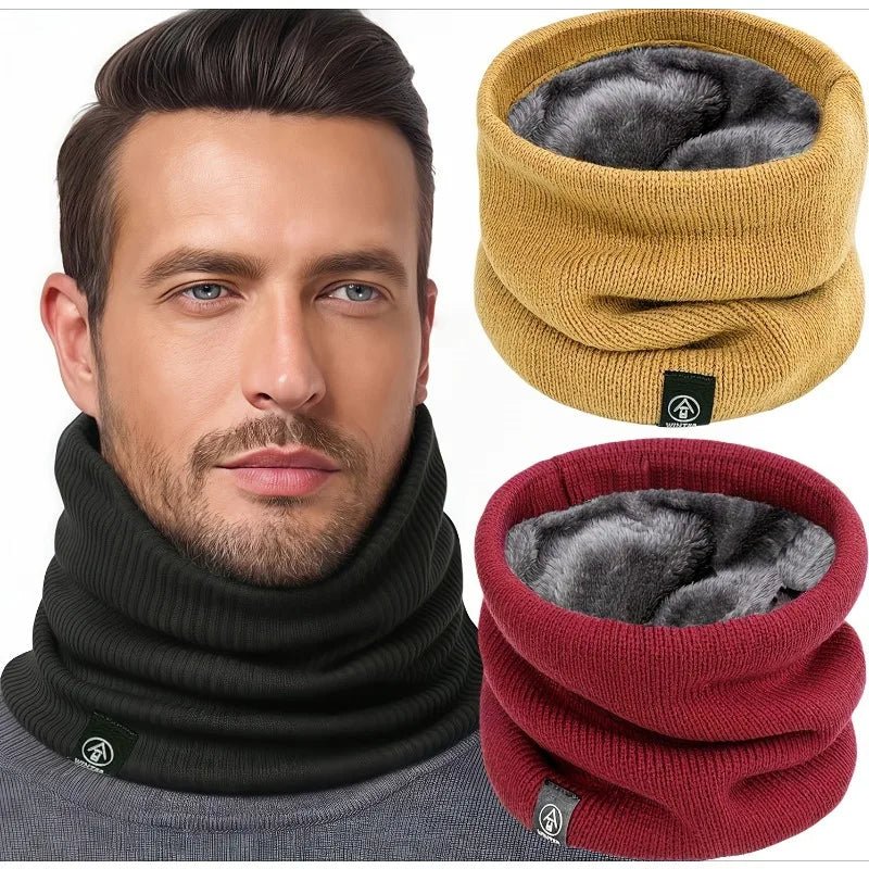Knitted Neck Warmer Sports Scarf Fashion Soft Women Men Face Cover Winter Skating Running Hiking Scarves Thick Cold - proof Collar - Ammpoure