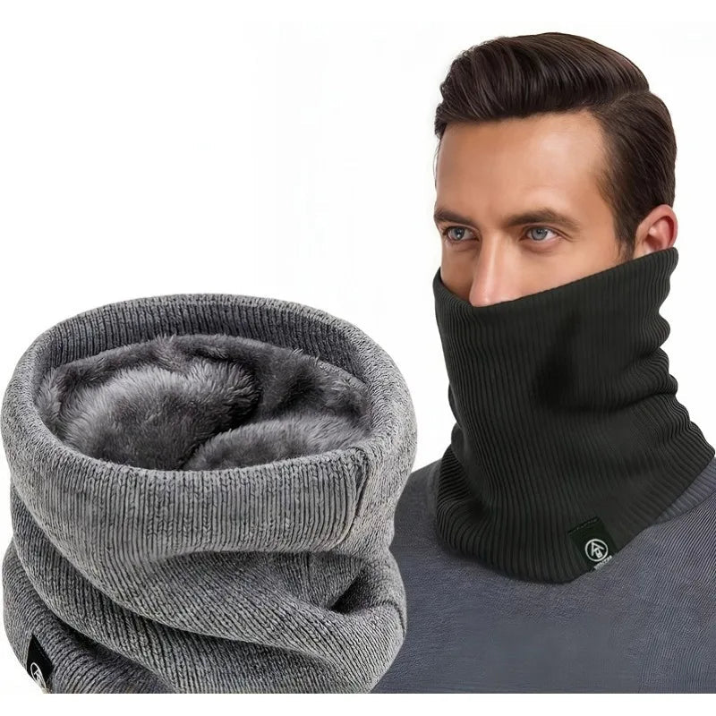 Knitted Neck Warmer Sports Scarf Fashion Soft Women Men Face Cover Winter Skating Running Hiking Scarves Thick Cold - proof Collar - Ammpoure