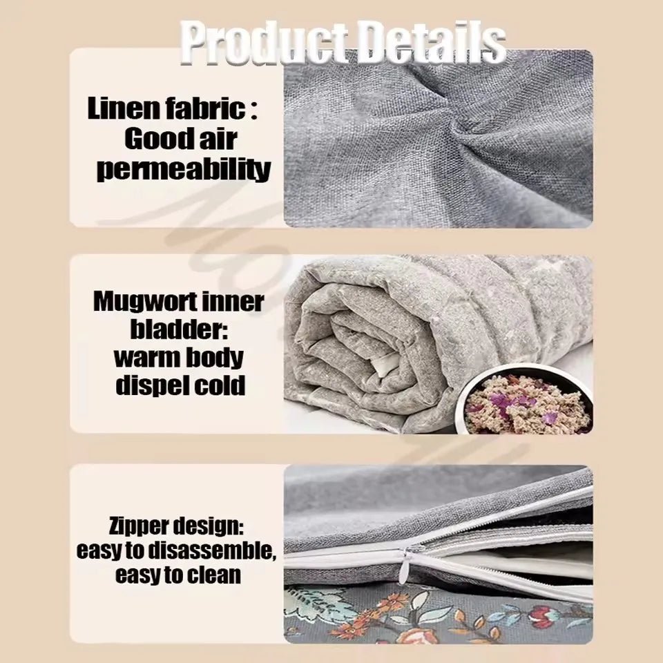 Large Area Moxibustion Massage Mat Electric Heating Blanket Hot Compress Back Waist Household Physical Therapy Acupressure Pads - Ammpoure