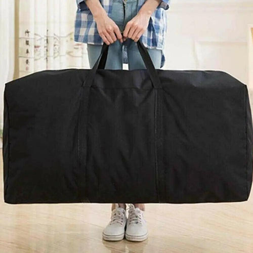 Large Capacity Folding Duffle Bag Travel Clothes Storage Bags Zipper Oxford Weekend Bag Thin Portable Moving Luggage Hand Bag - Ammpoure Wellbeing 🇬🇧