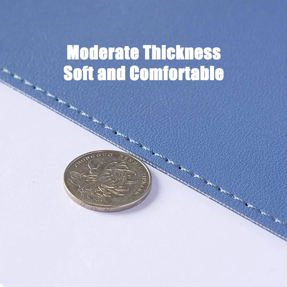 Leather Desk Pad Protector USA Large Mouse Pad & Office Desk Mat, Non-Slip PU Suede Leather Desk Blotter with Stitched Edges - Ammpoure