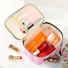 Load image into Gallery viewer, Leather Portable Women Cosmetic Bag Multifunction Travel Toiletry Storage Organize Handbag Waterproof Female Makeup Case - Ammpoure Wellbeing 🇬🇧
