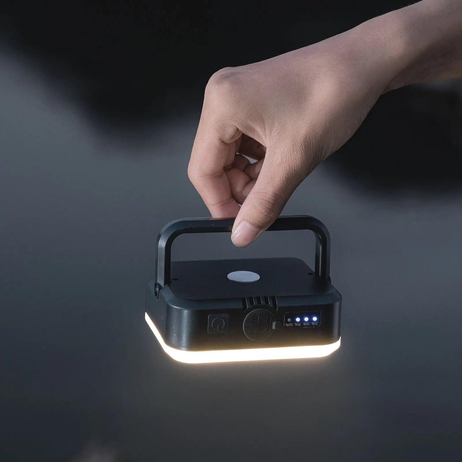 LED Camping Light USB Charging Portable Tent Lantern Emergency Flashlight Night Fourth Gear Dimming Outdoor Hiking - Ammpoure Wellbeing