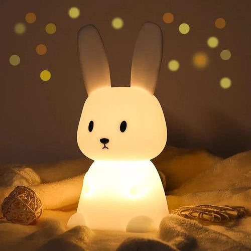 LED Night light Silicone Rabbit Touch Sensor lamp Cute Animal Light Bedroom Decor Gift for Kid Baby Child Table Lamp Home Decor - Ammpoure Wellbeing