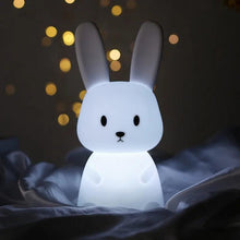 Load image into Gallery viewer, LED Night light Silicone Rabbit Touch Sensor lamp Cute Animal Light Bedroom Decor Gift for Kid Baby Child Table Lamp Home Decor - Ammpoure Wellbeing
