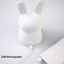 Load image into Gallery viewer, LED Night light Silicone Rabbit Touch Sensor lamp Cute Animal Light Bedroom Decor Gift for Kid Baby Child Table Lamp Home Decor - Ammpoure Wellbeing
