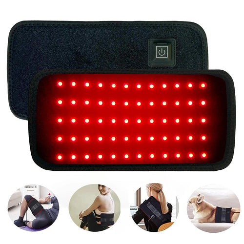 LED Red Light Therapy Belt for Pain Relief 660nm 850nm Red Infrared Light Pad for Waist,Back,Abdomen,Knees,Wrists Joints Muscle - Ammpoure Wellbeing 🇬🇧
