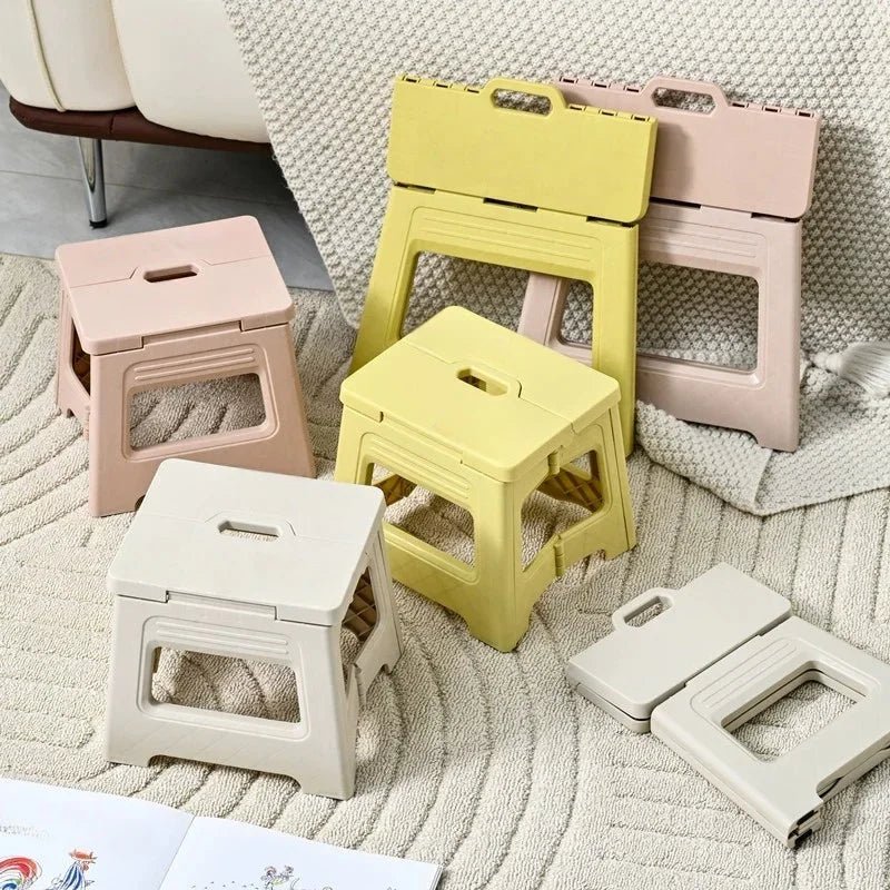 Lightweight Portable Folding Stool Canada Integrated Design Thickened Structure for Home Camping & Fishing - Ammpoure