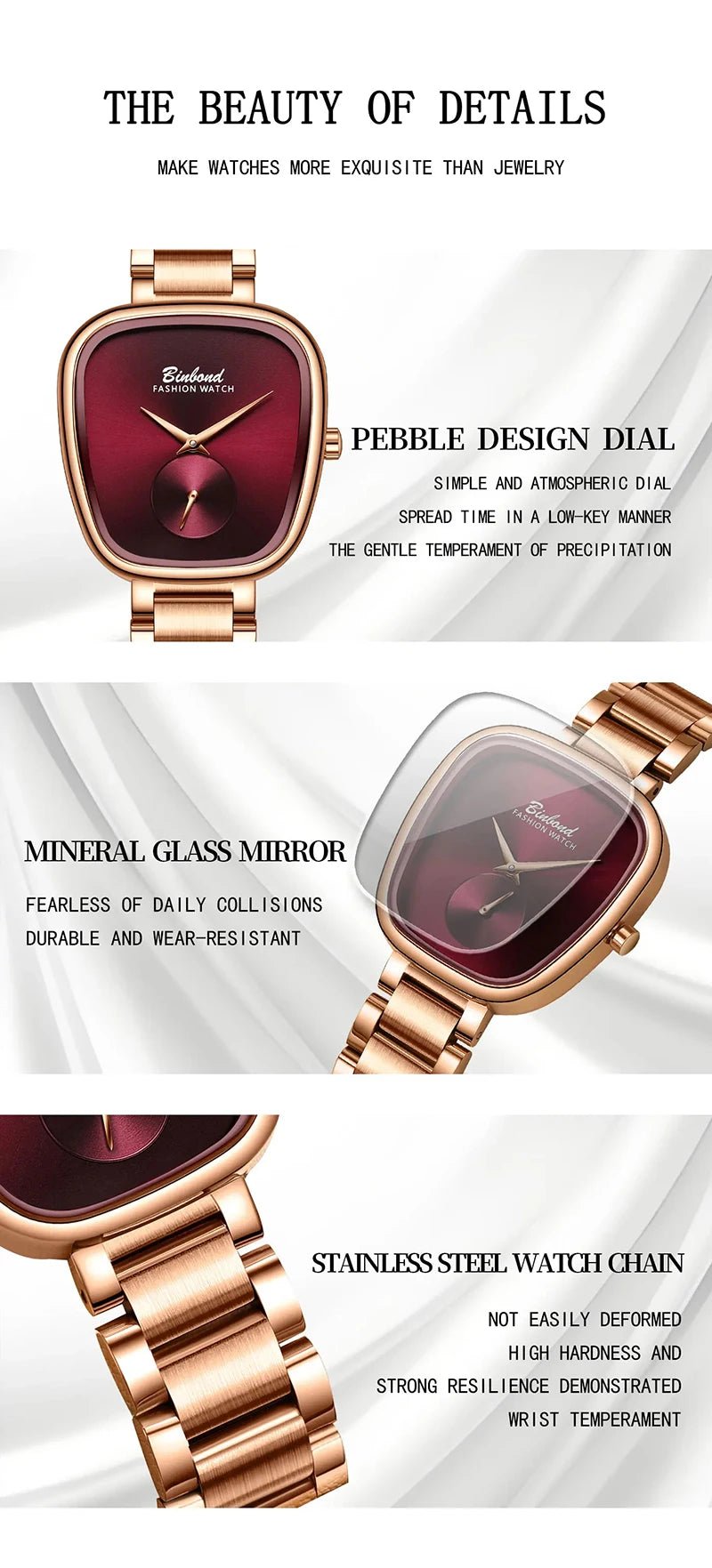 Luxury Fashion Women's Watch Waterproof Stainless Steel Women's Watch Simple High Quality Quartz Watch watches for woman - Ammpoure