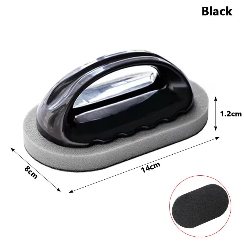 Magic Emery Sponge Brush Wipe Eraser Cleaner Kitchen Bath Rust Strong Decontamination Cleaning Tools With Handle Household Tools - Ammpoure