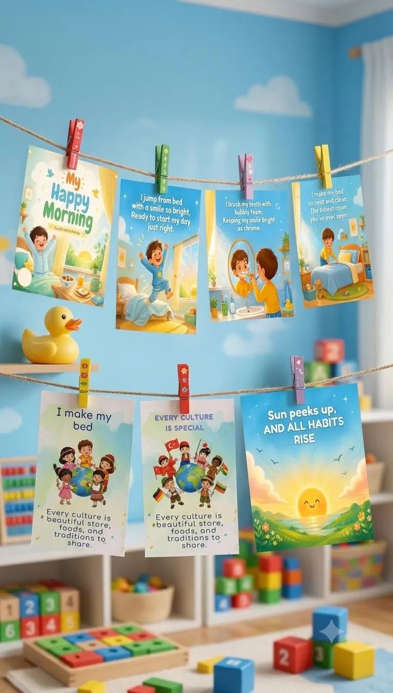 Magic Manners Good Habits Kids Poem Cards, Polite Routine Behavior Deck (Digital Download) - Ammpoure