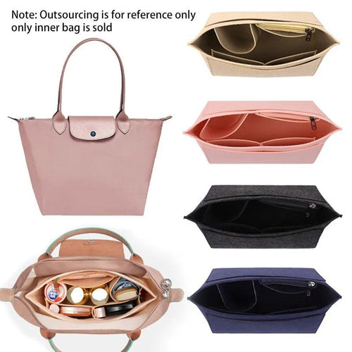 Makeup Organizer Felt Insert Bag for Women Handbag Travel Inner Purse Portable Cosmetic Bags fit Various Brand Bags - Ammpoure Wellbeing 🇬🇧