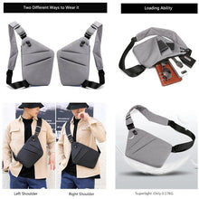 Load image into Gallery viewer, Men ultra thin anti-theft small chest bag mini cross body bags male one shoulder sling bag for travel boy sports bag - Ammpoure Wellbeing 🇬🇧
