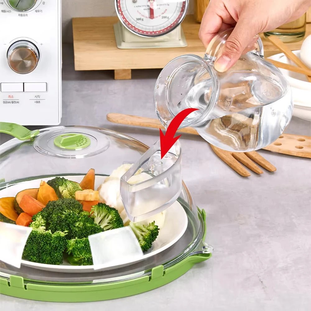 Microwave Splash Cover High Temperature Resistant Microwave Guard Lid Transparent Food Heating Cover Steam Kitchen Accessories - Ammpoure