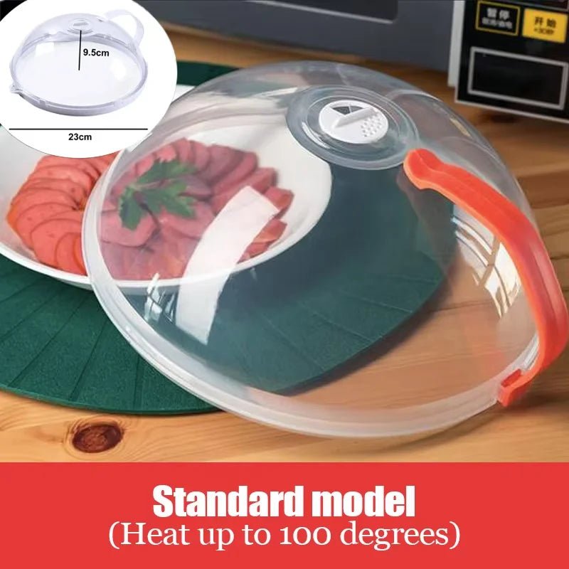Microwave Splash Cover High Temperature Resistant Microwave Guard Lid Transparent Food Heating Cover Steam Kitchen Accessories - Ammpoure