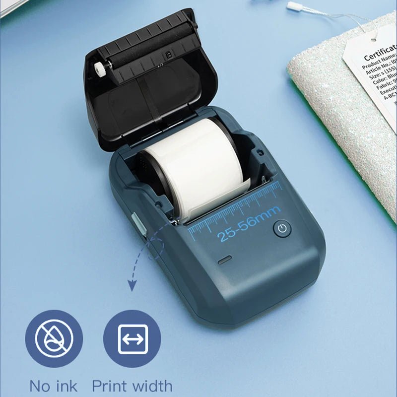 Mini Label Thermal Printer Niimbot B1 Portable Self - Adhesive Printer For Stickers Round Labels Rolls UV Tag Bluetooth Printer - Ammpoure Wellbeing