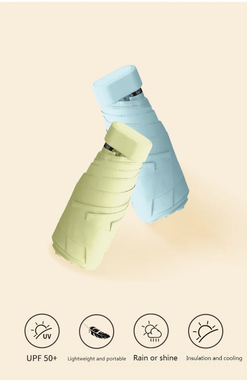 Mini Sun Umbrella, Protective and UV Resistant, Rain Or Shine - Ammpoure