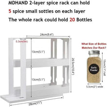 Load image into Gallery viewer, Multi-Function 2 Tier Rotate Spice Storage Rack Seasoning Swivel Storge Organizer Shelf kitchen bathroom creative household item - Ammpoure Wellbeing 🇬🇧
