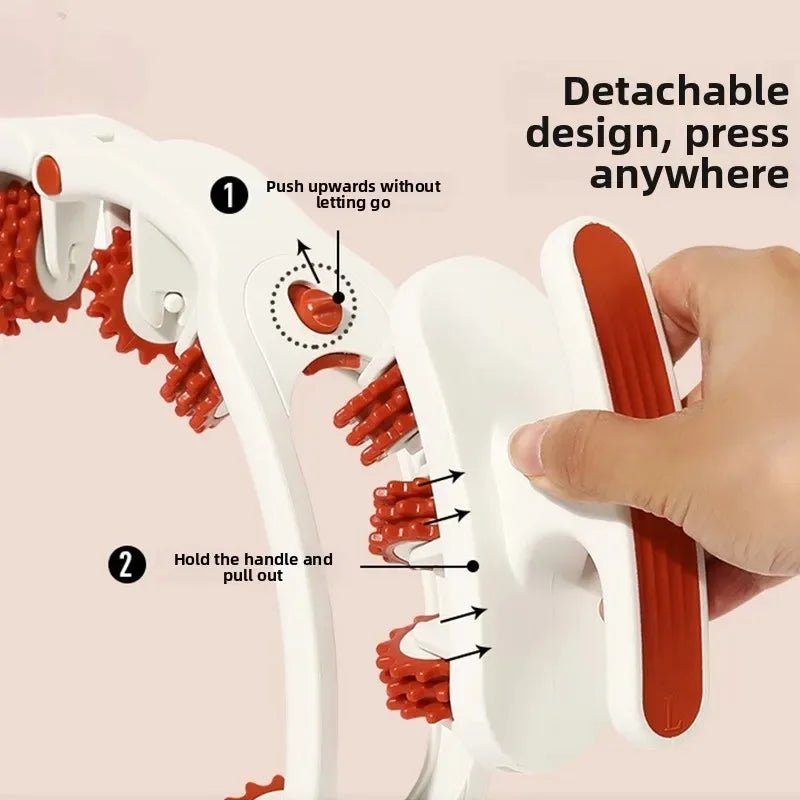 Multi - function Ring Leg Massager Massage Roller Detachable Handles for Full Body Neck Shoulder Abdominal Muscle Slimming - Ammpoure
