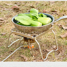 Load image into Gallery viewer, Multifunctional Folding Campfire Grill Portable Stainless Steel Camping Grill Grate Gas Stove Stand Outdoor Wood Stove Stand - Ammpoure Wellbeing 🇬🇧
