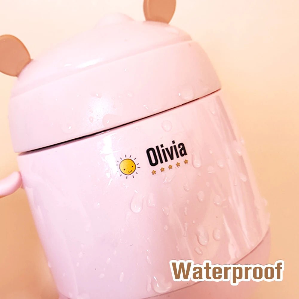 Name Tag Sticker Custom Waterproof Kawaii Stickers Decals Personalized First Name Label for Children School Stationery Bottle - Ammpoure Wellbeing