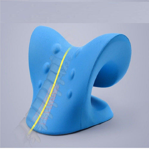 Neck Shoulder Stretcher Relaxer Cervical Chiropractic Traction Device Massage Pillow for Pain Relief Cervical Spine Alignment - Ammpoure Wellbeing
