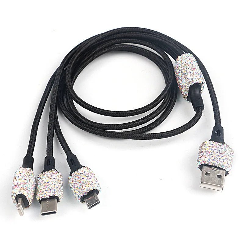 New Bling USB Car Charger 5V 2.1A Dual Port Fast Adapter Pink Car Decor Car Styling Diamond Car Accessories Interior for Woman - Ammpoure Wellbeing