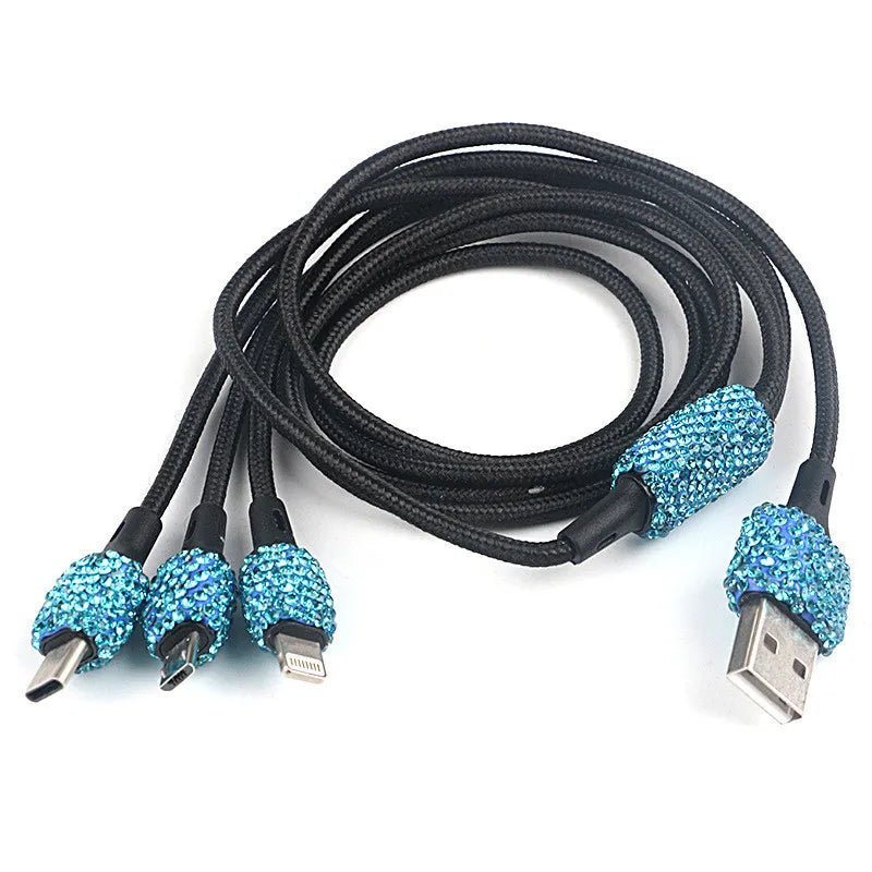 New Bling USB Car Charger 5V 2.1A Dual Port Fast Adapter Pink Car Decor Car Styling Diamond Car Accessories Interior for Woman - Ammpoure Wellbeing