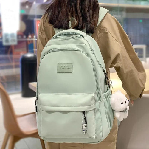 New Female Fashion Lady High Capacity Waterproof College Backpack Trendy Women Laptop School Bags Cute Girl Travel Book Bag Cool - Ammpoure Wellbeing 🇬🇧