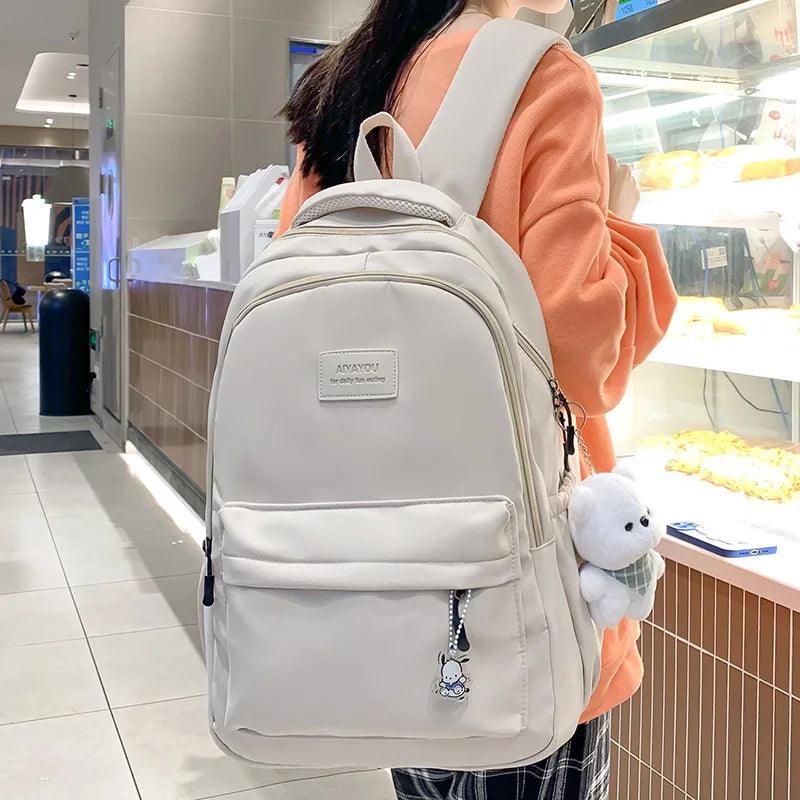 New Female Fashion Lady High Capacity Waterproof College Backpack Tren