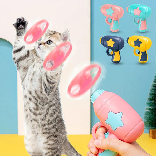 New Funny Cat Toy Interactive Play Pet Training Toy Mini Flying Disc Windmill Catapult Pet Toys Cat Dog Chewing Playing Supplies - Ammpoure Wellbeing 🇬🇧