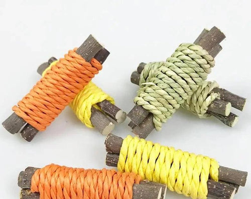 New Rabbit Toys Chinchilla Toy Pet Teeth Grinding Toys For Rabbits Hamster Grasses Chew Toy Hanging Cookie Rabbit Accessories - Ammpoure Wellbeing 🇬🇧