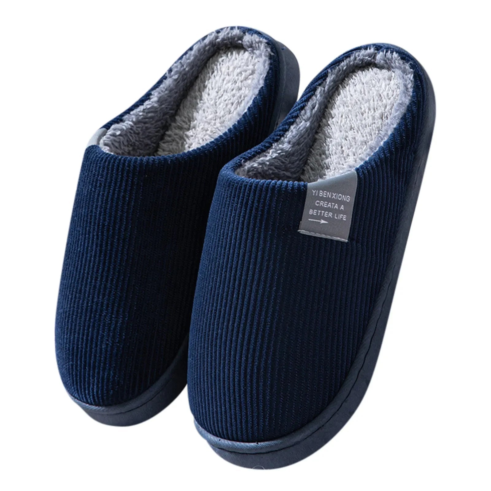 NEW Women's Men's Casual Thick Soft Bottom Home Slippers Household Plush Slippers Anti - slip Thermal Slippers Indoor Winter Flats - Ammpoure