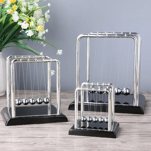 Newtons Cradle Balance Steel Ball Perpetual Motion Collision Ball Physics Science School Teaching Supplies Desk Home Furnishings - Ammpoure Wellbeing