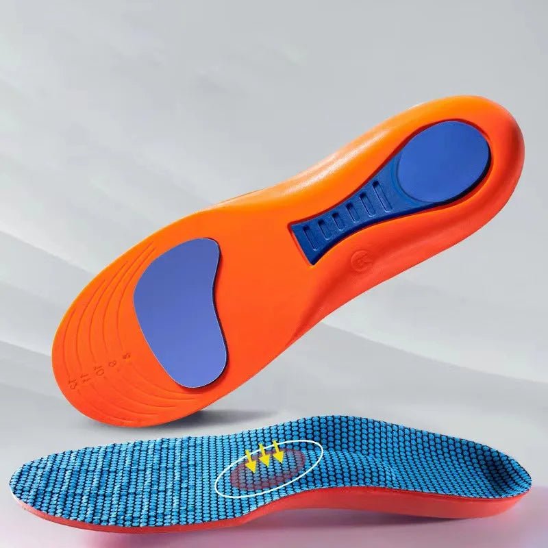Orthopedic Sports Elasticity Insoles For Shoes Sole Unisex Technology Shock Absorption Breathable Running Insoles - Ammpoure