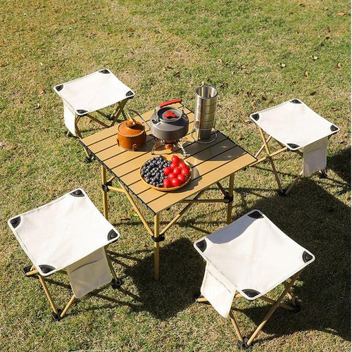 Outdoor Portable Folding Stool Camping Collapsible Foot Stool Hiking Beach Travel Picnic Fishing Seat Tools Ultralight Picnic - Ammpoure Wellbeing 🇬🇧