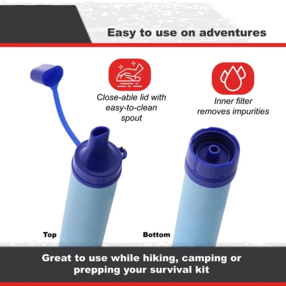 Outdoor Water Purifier Camping Hiking Emergency Life Portable Purifier Water Filter Suitable for Streams, Lakes Outdoors Camping - Ammpoure Wellbeing