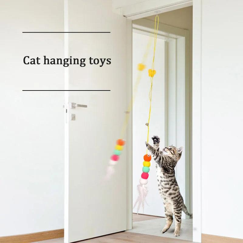 Pet Cat Toys Elasticity Retractable Hanging Door Type Interactive Toy For Kitten Mouse Catnip Scratch Rope Toy Pet Supplies - Ammpoure Wellbeing