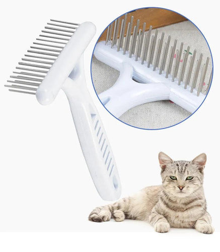 Pet Dog Brush Short Long Thick Hair Fur Shedding Remove Cat Groom Smooth Rake Brush Pet Dog Comb Brush Cleaning Tool - Ammpoure Wellbeing 🇬🇧