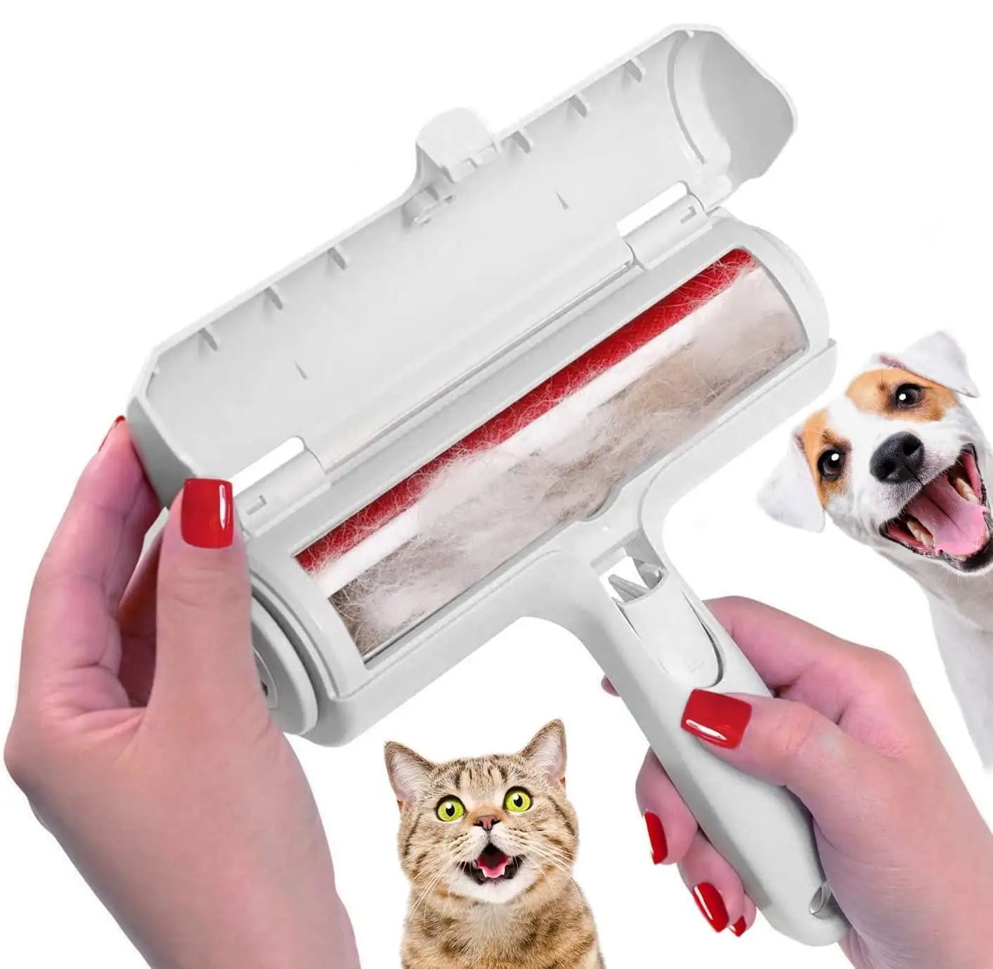 Pet Hair Remover Roller - Dog & Cat Fur Remover with Self - Cleaning Base - Efficient Animal Hair Removal Tool - Perfect for Furni - Ammpoure