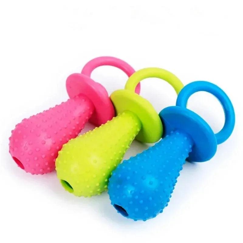 Pet Pacifier Rubber Toys Puppy Dogs Cat Chew Toys Pets Dogs Products Games Sound Squeaker Random Color produtos para cachorro - Ammpoure Wellbeing