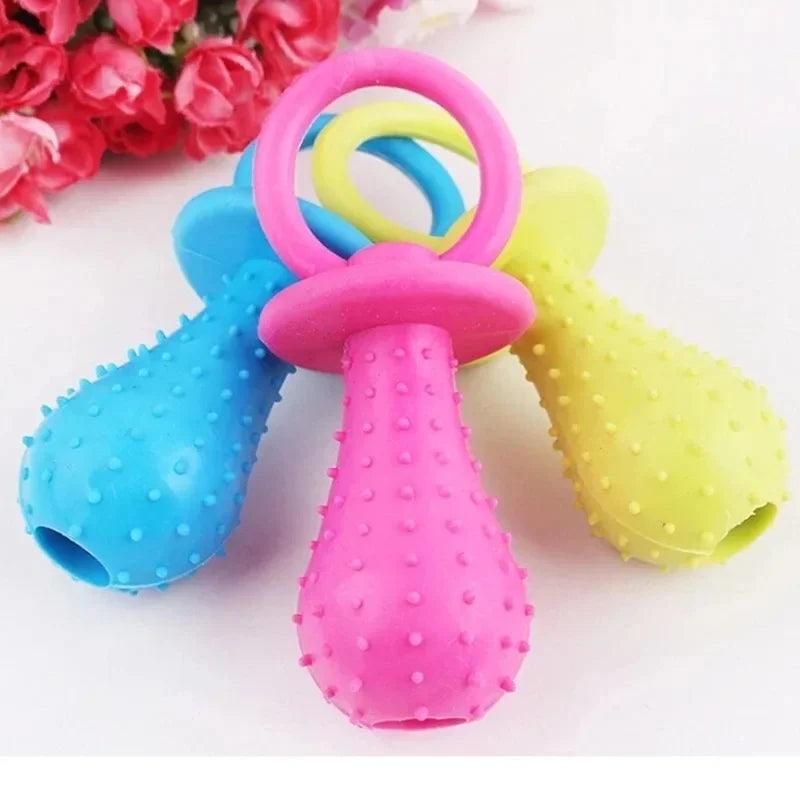 Pet Pacifier Rubber Toys Puppy Dogs Cat Chew Toys Pets Dogs Products Games Sound Squeaker Random Color produtos para cachorro - Ammpoure Wellbeing