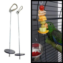 Load image into Gallery viewer, Pet Parrots Birds Food Holder Stainless Steel Fruit Spear Stick Fruit Vegetable Skewer Feeder Foraging Toys Metal Bird Feeder - Ammpoure Wellbeing 🇬🇧
