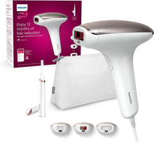 Load image into Gallery viewer, Philips Lumea IPL Hair Removal 7000 Series - Hair Removal Device With Satin Compact Pen Trimmer, 3 Attachments Body, Face, And Bikini, Corded Use (Model BRI923/00) - Ammpoure Wellbeing

