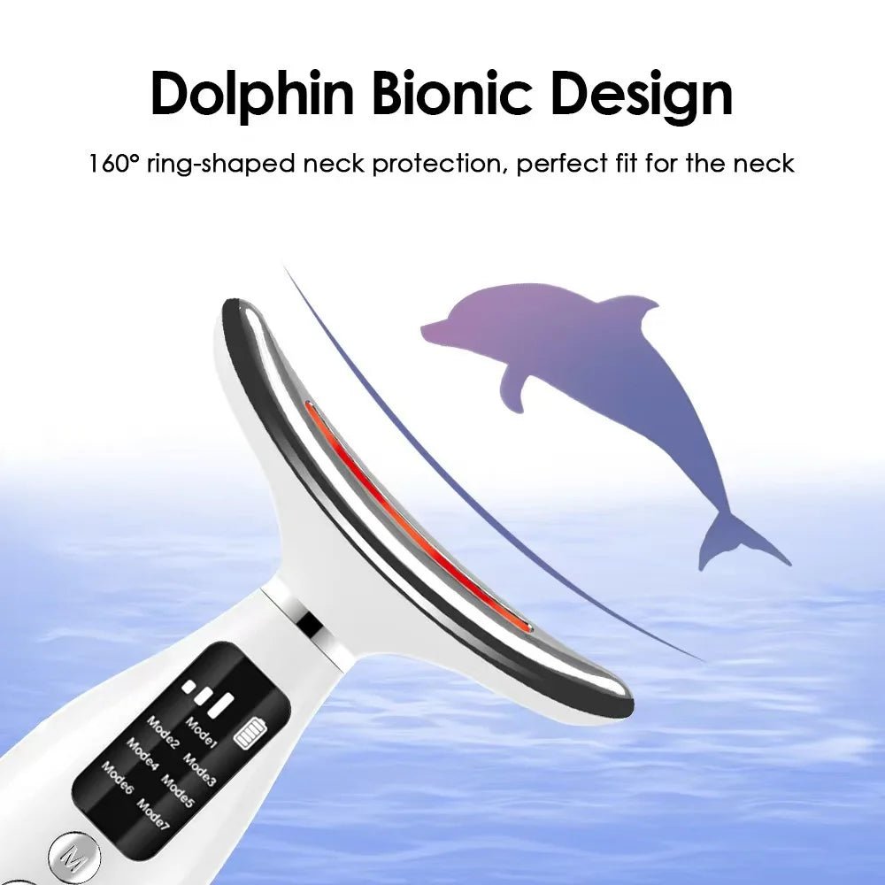 Popular Neck Beauty Device, Neck Massager, Neck Wrinkle and Nasolabial Fold Beauty Tool, Ems Microcurrent Light Therapy Massager - Ammpoure