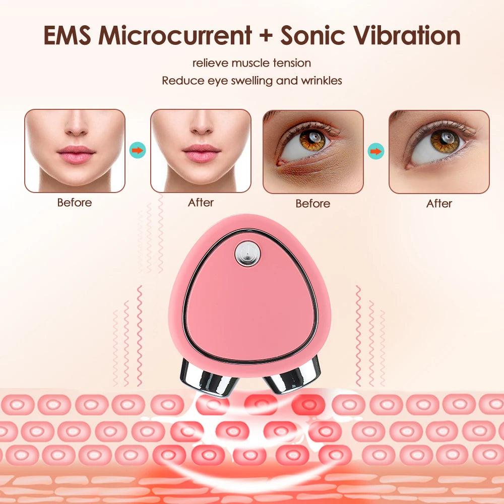 Portable Electric Face Lift Roller Massager EMS Microcurrent Sonic Vib Portable Electric Face Lift Roller Massager EMS Microcurrent Sonic Vib