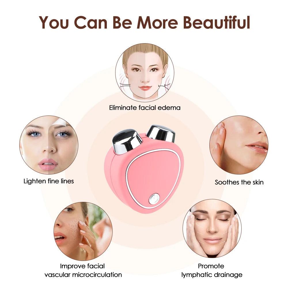Portable Electric Face Lift Roller Massager EMS Microcurrent Sonic Vib Portable Electric Face Lift Roller Massager EMS Microcurrent Sonic Vib
