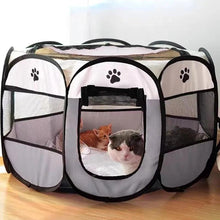 Load image into Gallery viewer, Portable Foldable Pet Tent Kennel Octagonal Fence Puppy Shelter Easy To Use Outdoor Easy Operation Large Dog Cages Cat Fences - Ammpoure Wellbeing 🇬🇧
